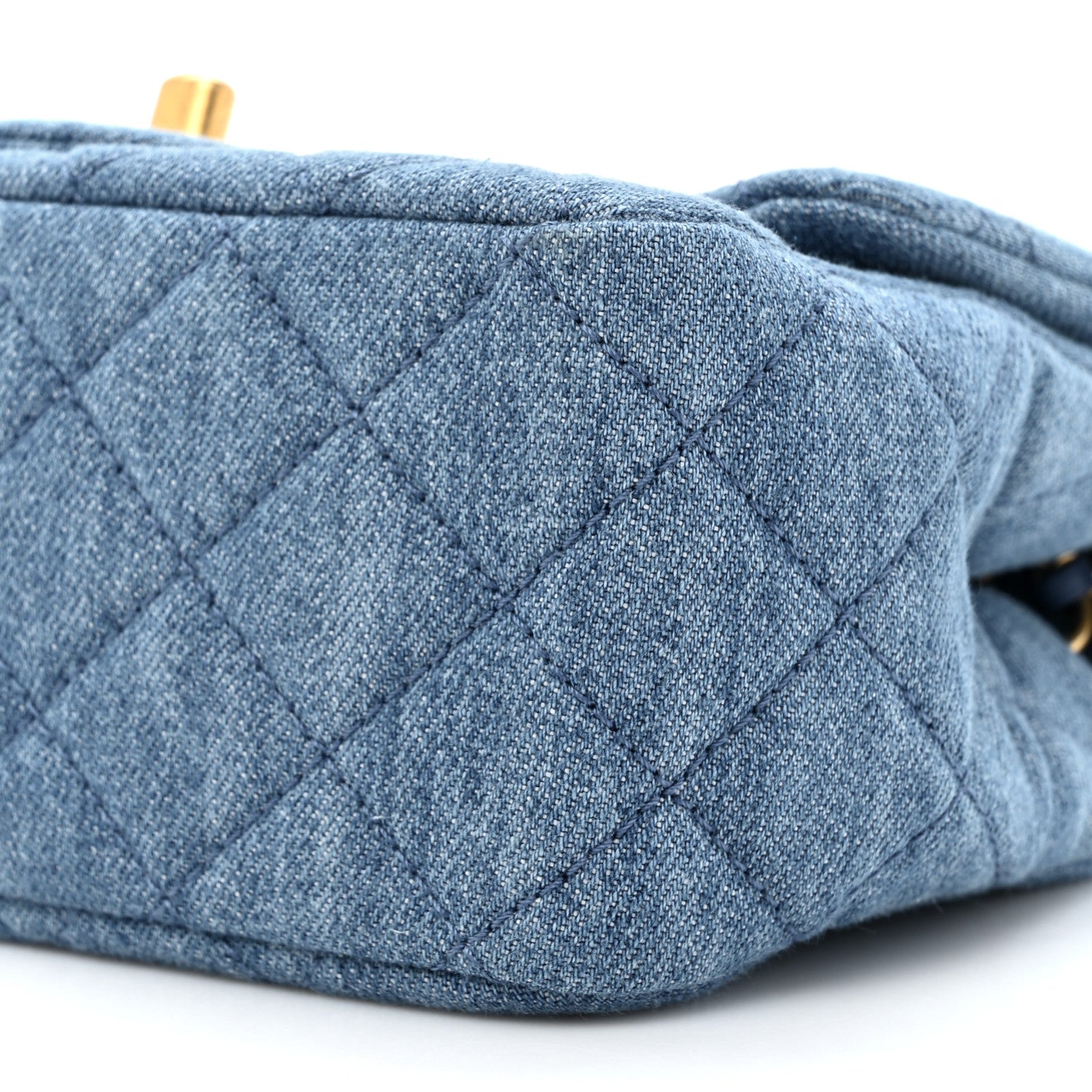 Chanel Denim Quilted Mini Pearl Crush Flap Blue 8 of 9