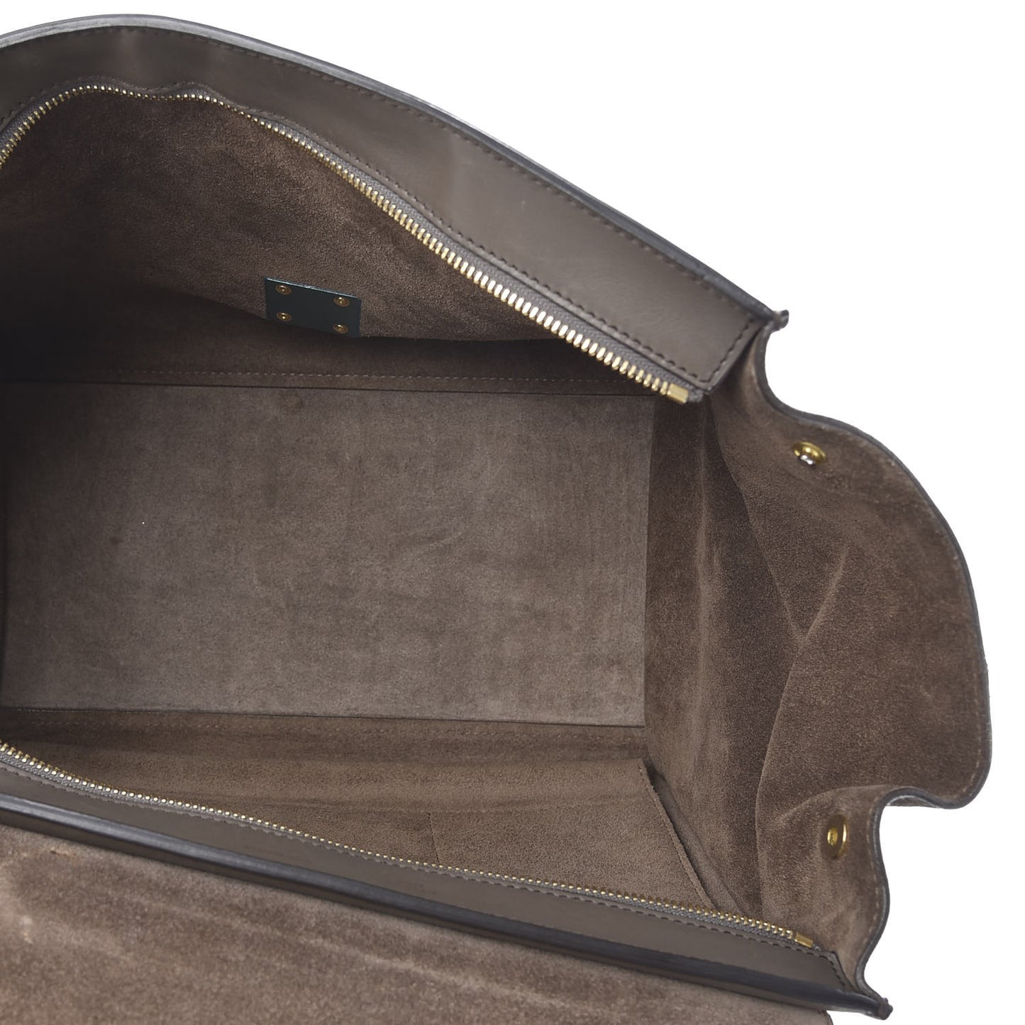 Calfskin Suede Medium Tri-Color Trapeze Taupe