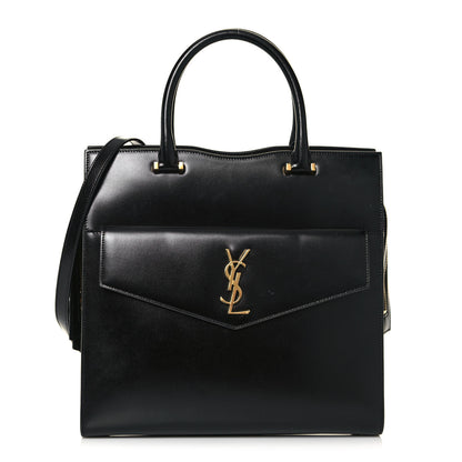 Saint Laurent Shiny Calfskin Large Uptown Tote Black 1 of 15