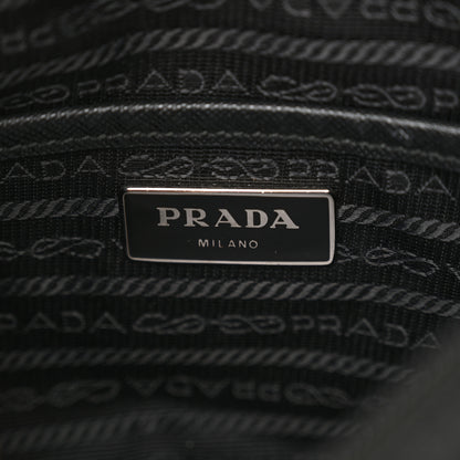 Prada Nylon New Vela Studded Messenger Black White 6 of 15