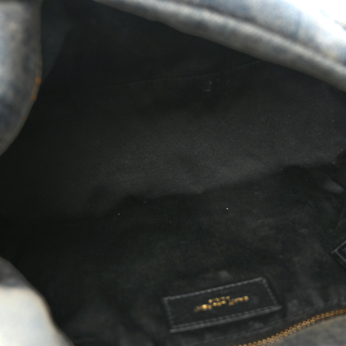 Denim Quilted Small Loulou Puffer Monogram Chain Satchel Blue Cinnamon