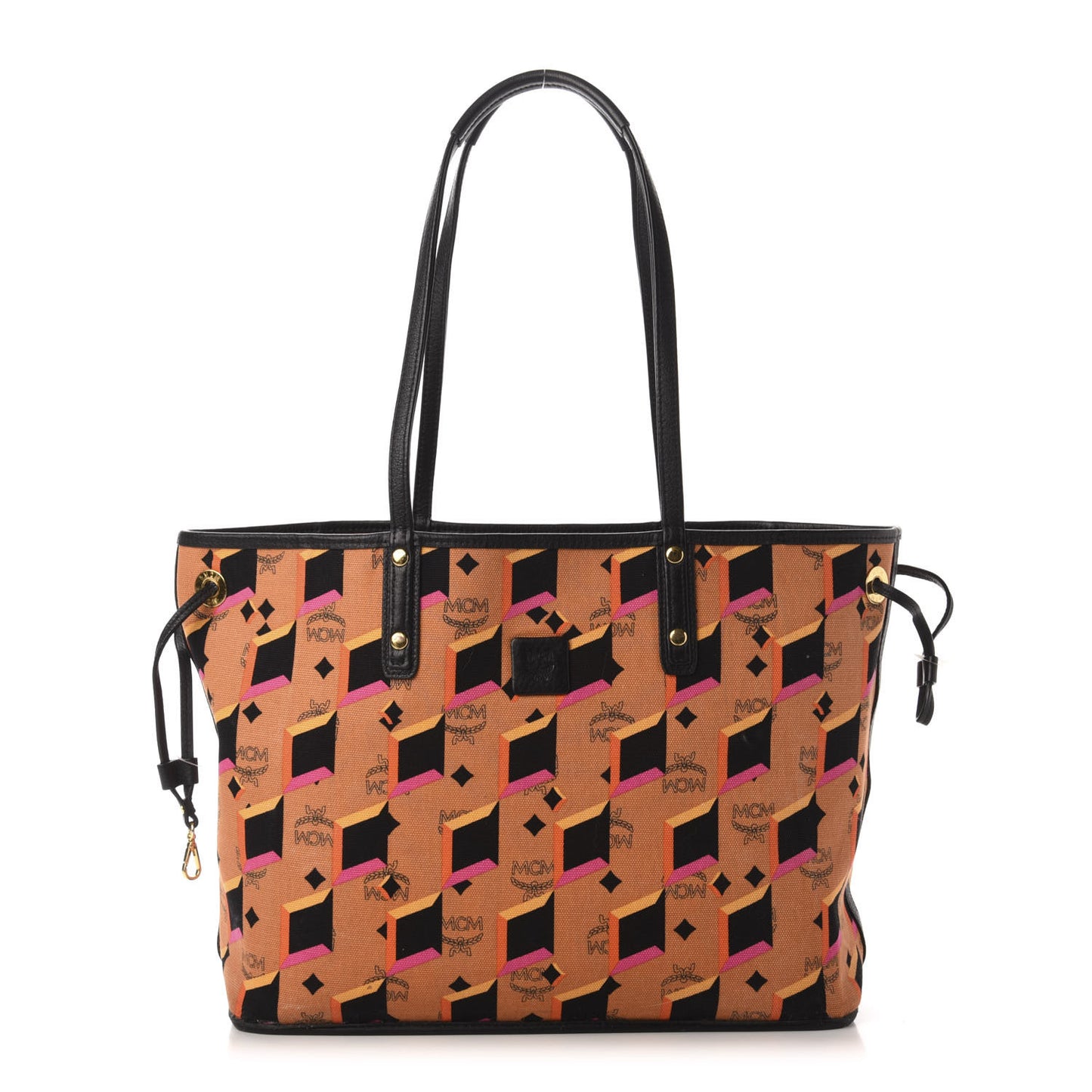 Visetos Medium Project Reversible Shopper Tote Cognac