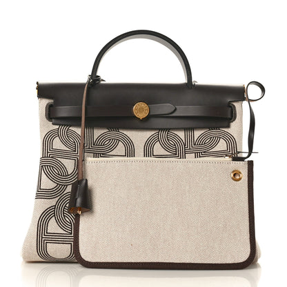 Hermes H Plume Canvas Vache Hunter Circuit 24 Herbag Zip Retourne 31 Ebene Ecru 3 of 11