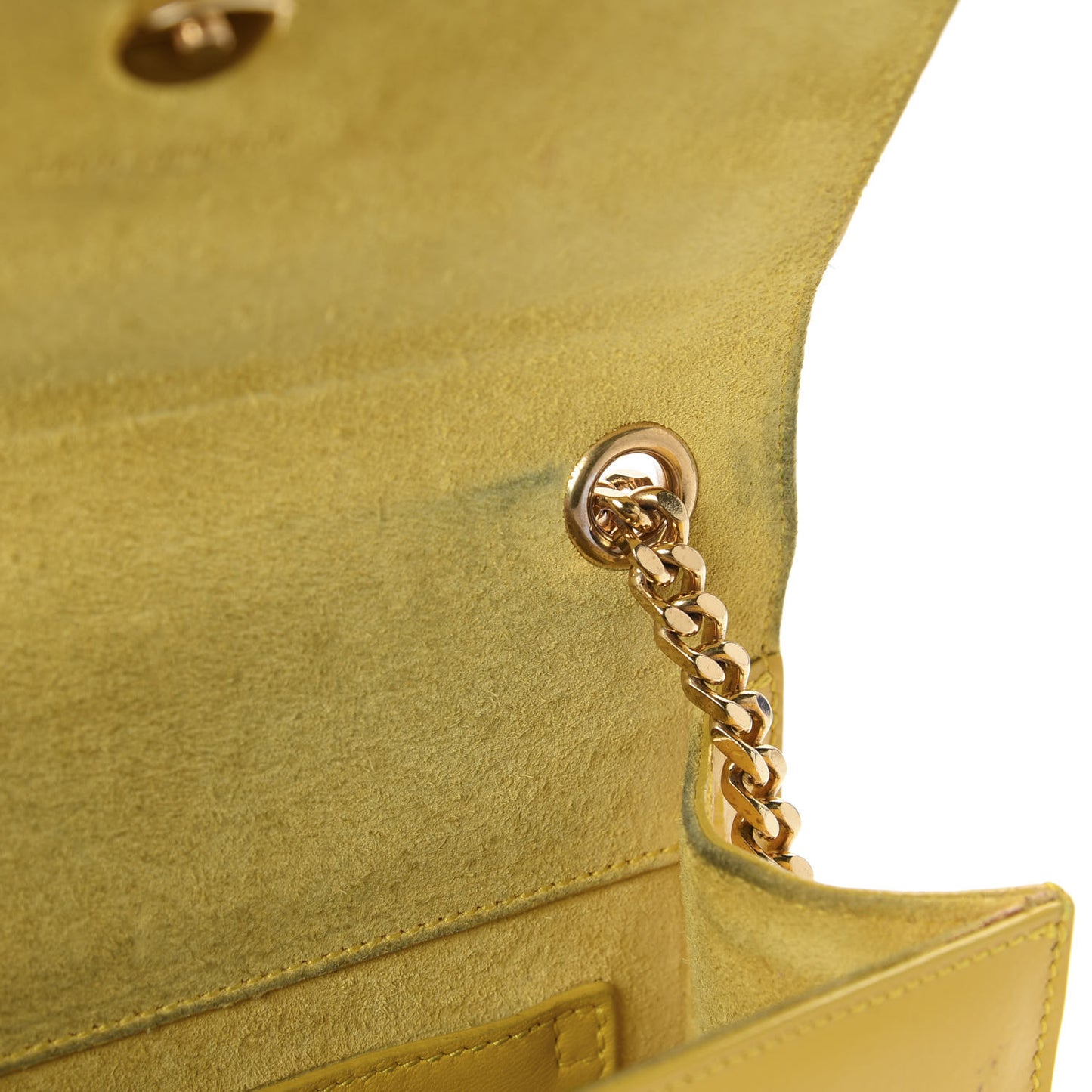 Patent Small Classic Monogram Kate Satchel Yellow