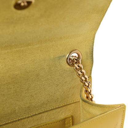 Saint Laurent Patent Small Classic Monogram Kate Satchel Yellow 13 of 17