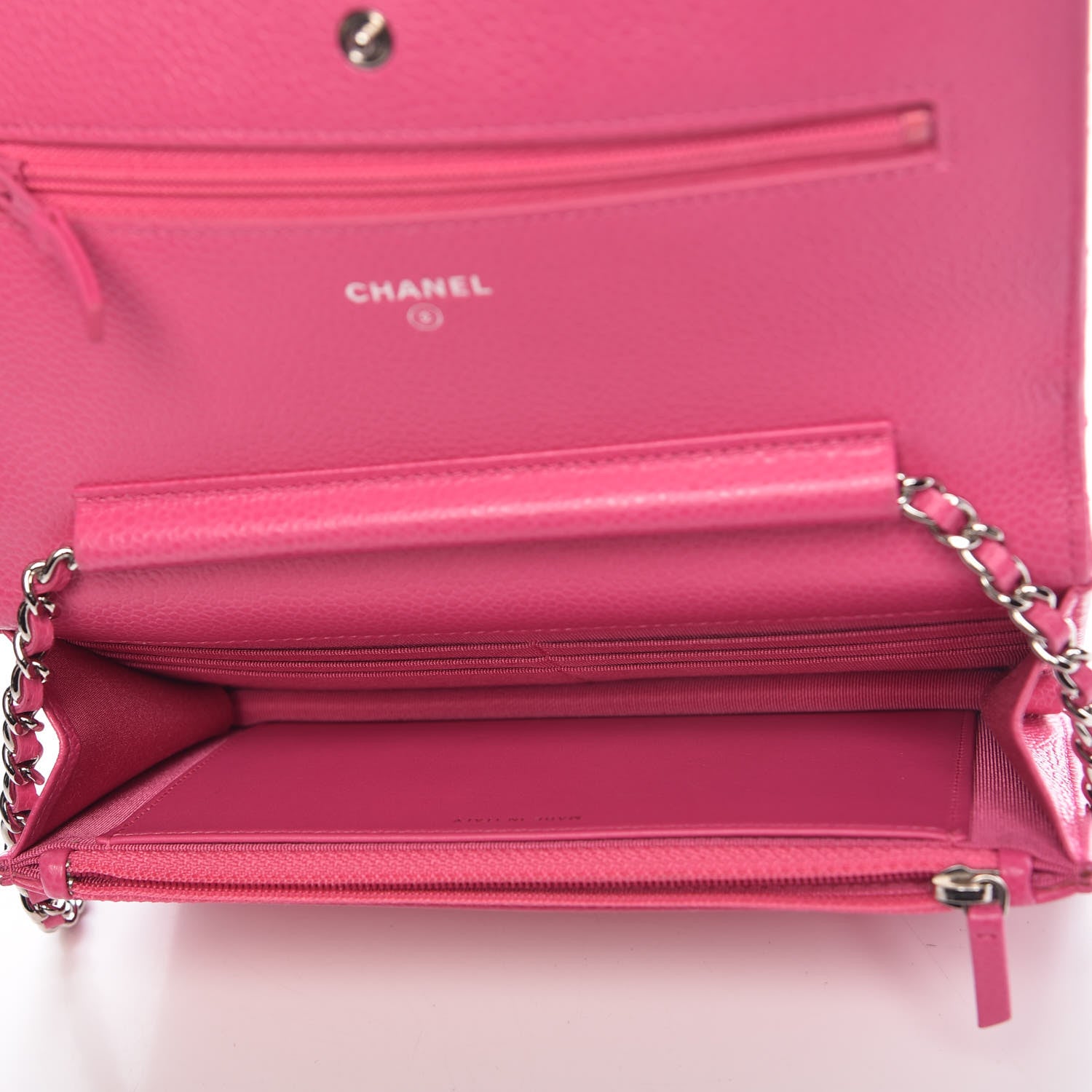 Chanel Caviar Quilted Wallet on Chain WOC Pink 5 of 12