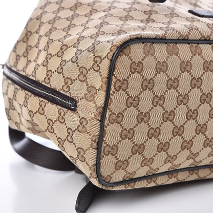 Gucci Monogram Dollar Calfskin O Drawstring Backpack Beige Ebony Testa di Moro Dark Chocolate 9 of 10