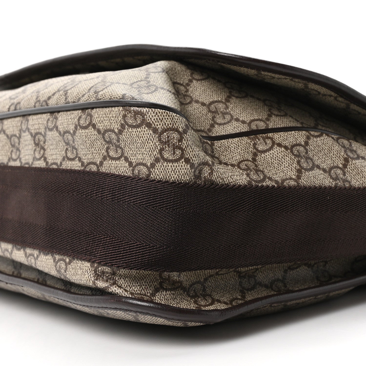 Gucci GG Plus Monogram Large Flap Messenger Bag Beige Dark Brown 10 of 10