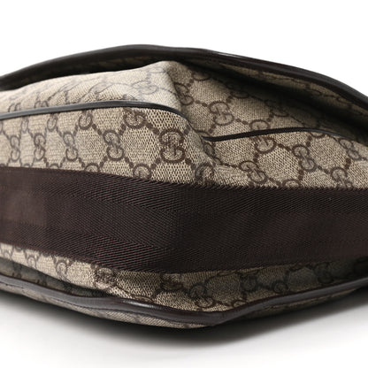 Gucci GG Plus Monogram Large Flap Messenger Bag Beige Dark Brown 10 of 10