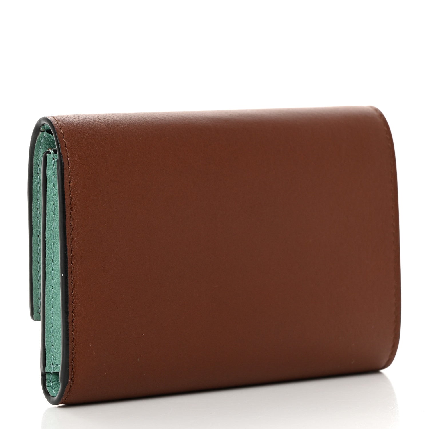 Loewe X SPIRITED AWAY Calfskin Susuwatari Small Vertical Wallet Havane Fresh Mint 3 of 9
