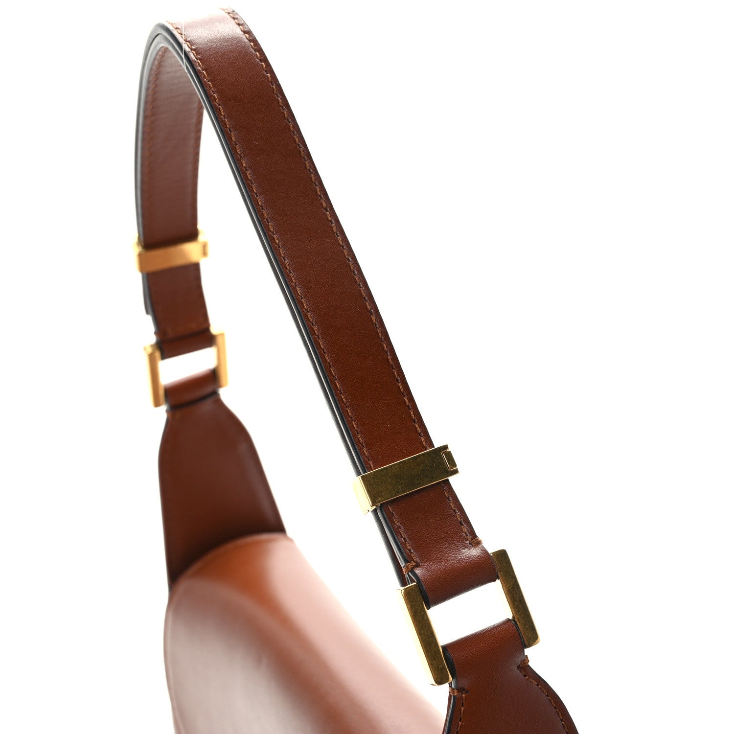 Valentino Garavani Smooth Calfskin Vlogo Chain Shoulder Bag Saddle Brown 11 of 11