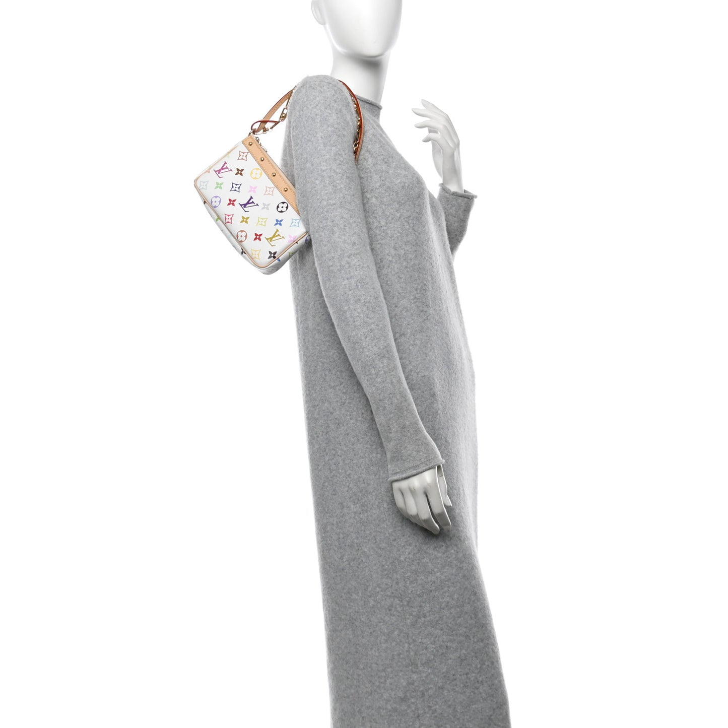 LV X TM Monogram Multicolor Pochette Accessories White