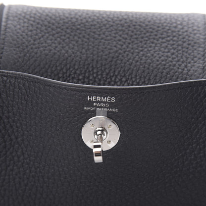 Hermes Taurillon Clemence Mini Lindy 20 Black 6 of 11