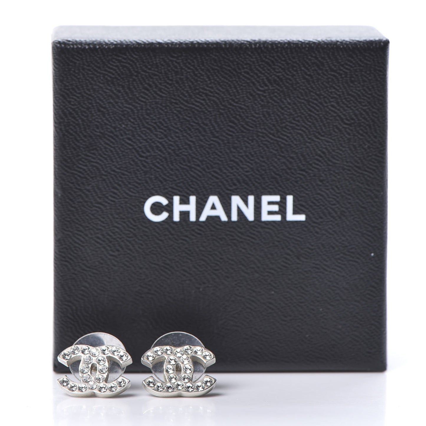 Crystal CC Earrings Silver