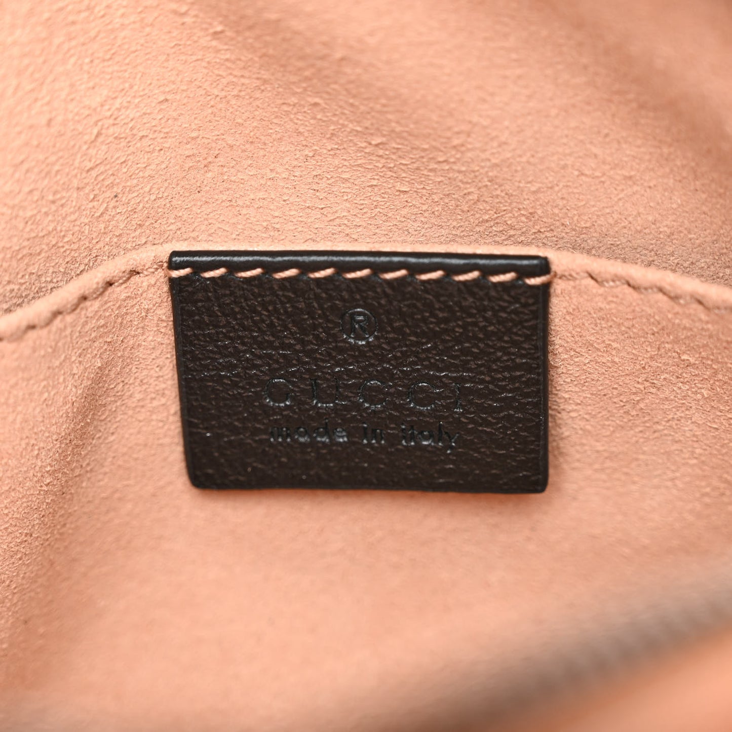 Vintage Effect Calfskin Matelasse Diagonal Torchon GG Marmont Belt Bag 85 34 Cognac