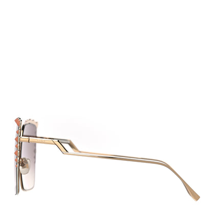 Fendi Square Dots Sunglasses FF 0259/S Gold 2 of 8