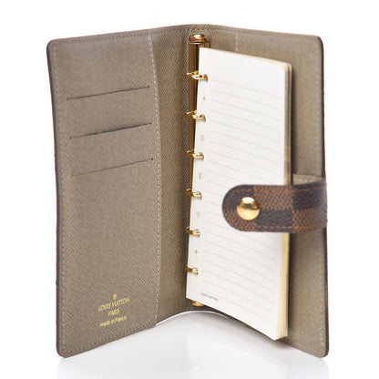 Louis Vuitton Damier Ebene Labels Small Ring Agenda Cover 5 of 12