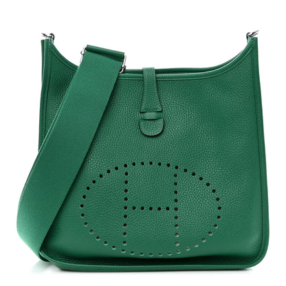 Hermes Taurillon Clemence Evelyne III PM Vert Vertigo 1 of 10