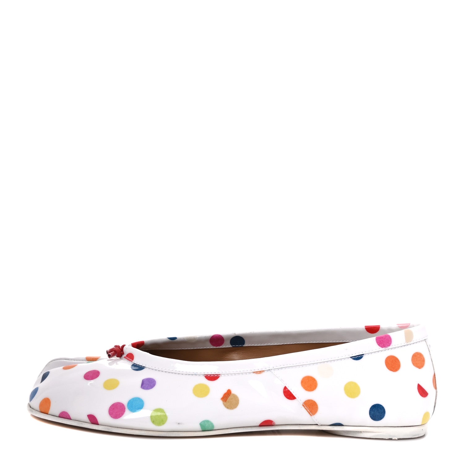 Maison Margiela Coated Canvas Confetti Printed New Ballerina Flats 39 White Multicolor 1 of 9