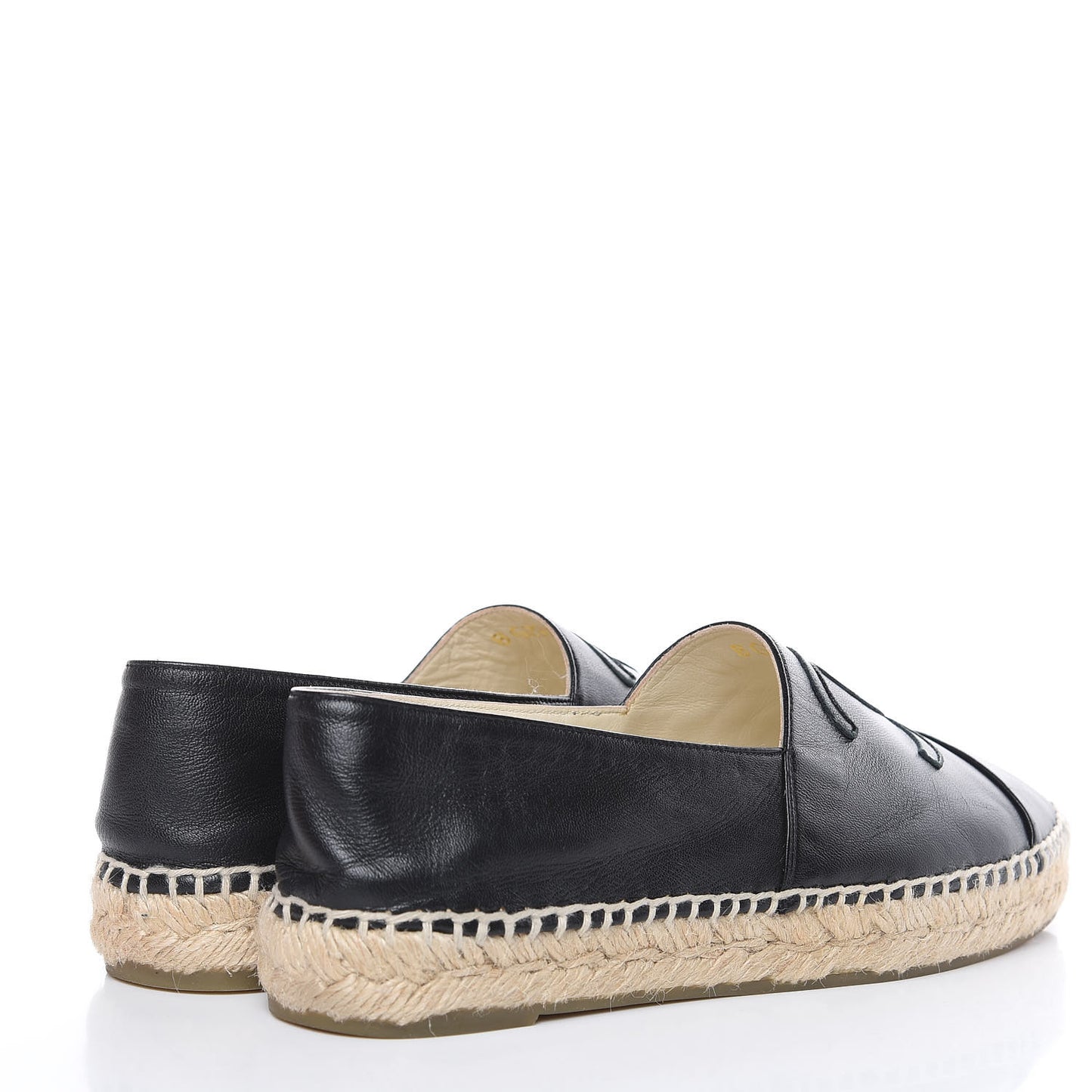 Lambskin CC Espadrilles 38 Black