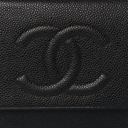 Chanel Caviar Timeless CC Wallet On Chain WOC Black 9 of 13