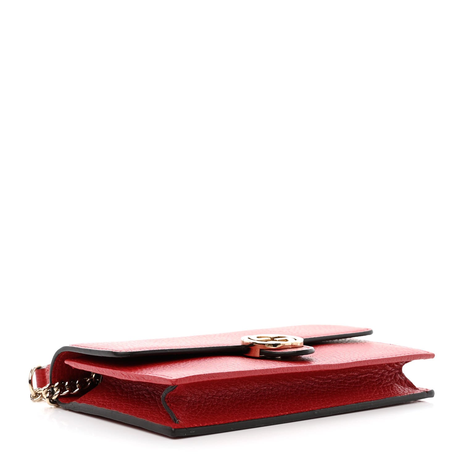Gucci Dollar Calfskin Interlocking G Chain Wallet Red 4 of 13