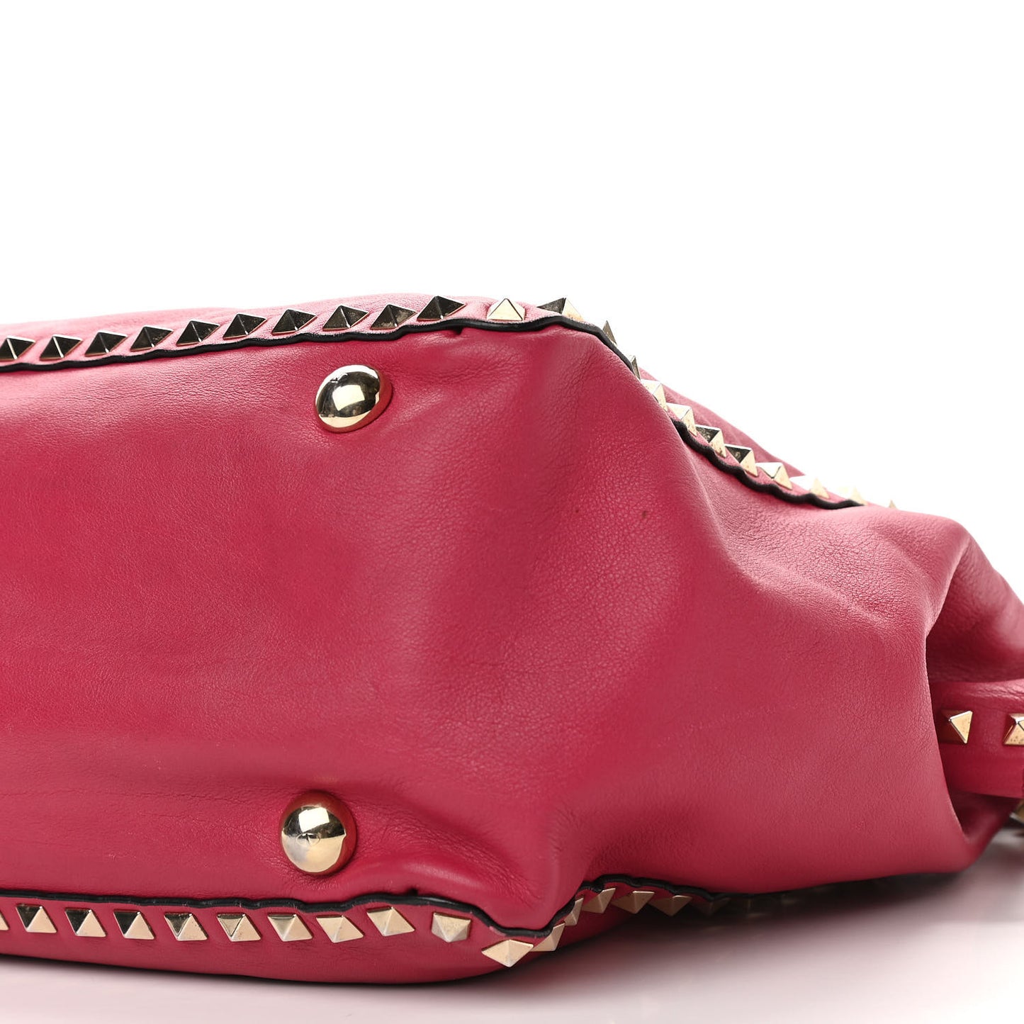 Vitello Medium Rockstud Tote Pink