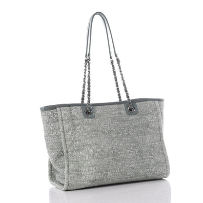 Chanel Canvas Small Deauville Tote Green 2 of 9