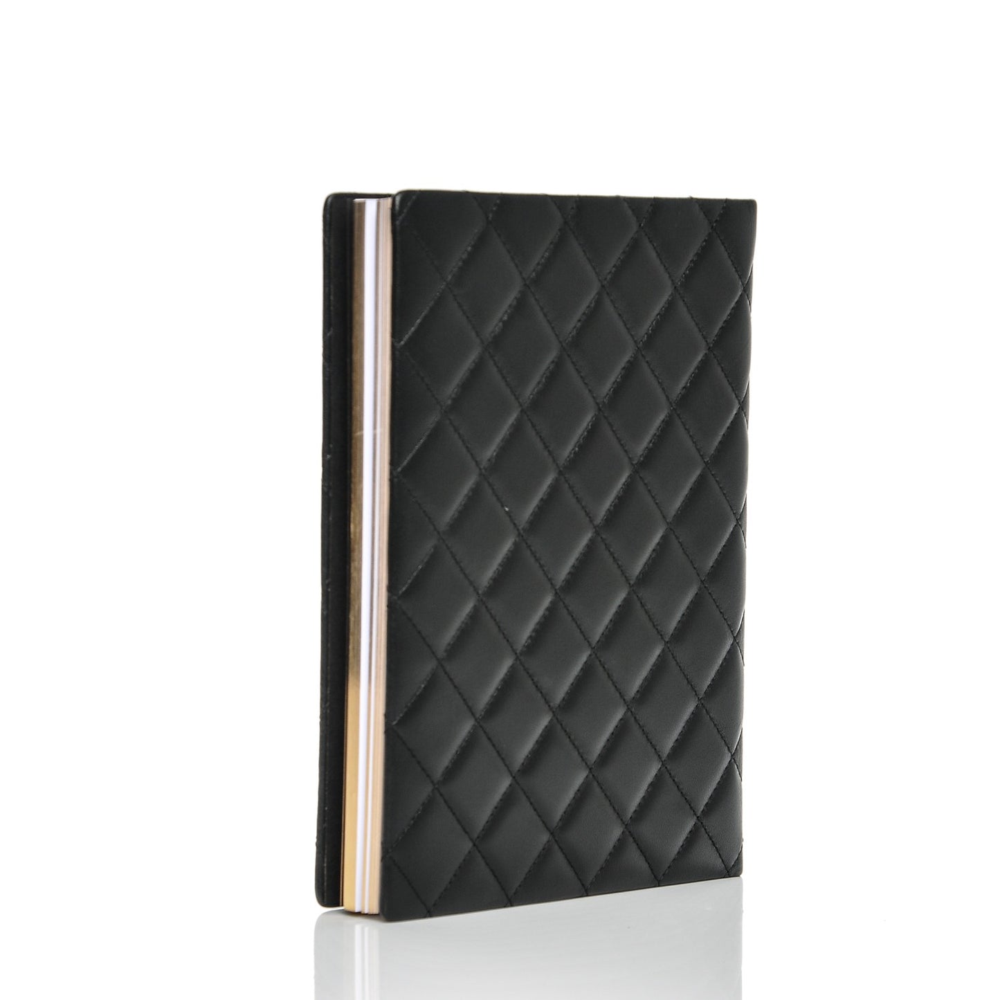Lambskin Quilted Notebook Black