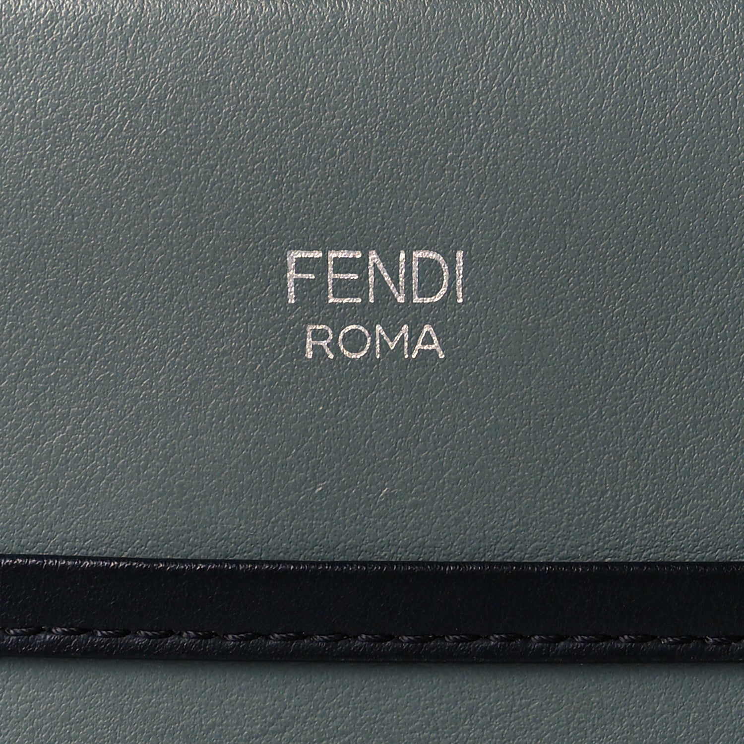 Fendi Vitello Century Opaco F is Fendi Bi-Color Small Runaway Satchel Carbone Black 6 of 10