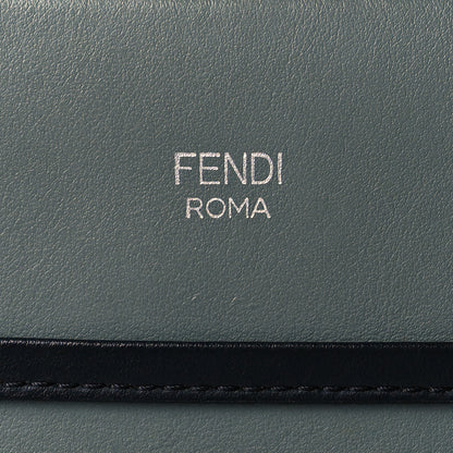 Fendi Vitello Century Opaco F is Fendi Bi-Color Small Runaway Satchel Carbone Black 6 of 10