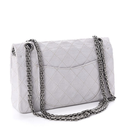 Chanel Aged Calfskin Quilted 50th Anniversary 2.55 Reissue 225 Flap White 3 of 11