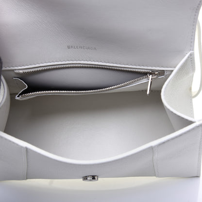 Balenciaga Grained Calfskin Small Hourglass Top Handle Bag White 5 of 13
