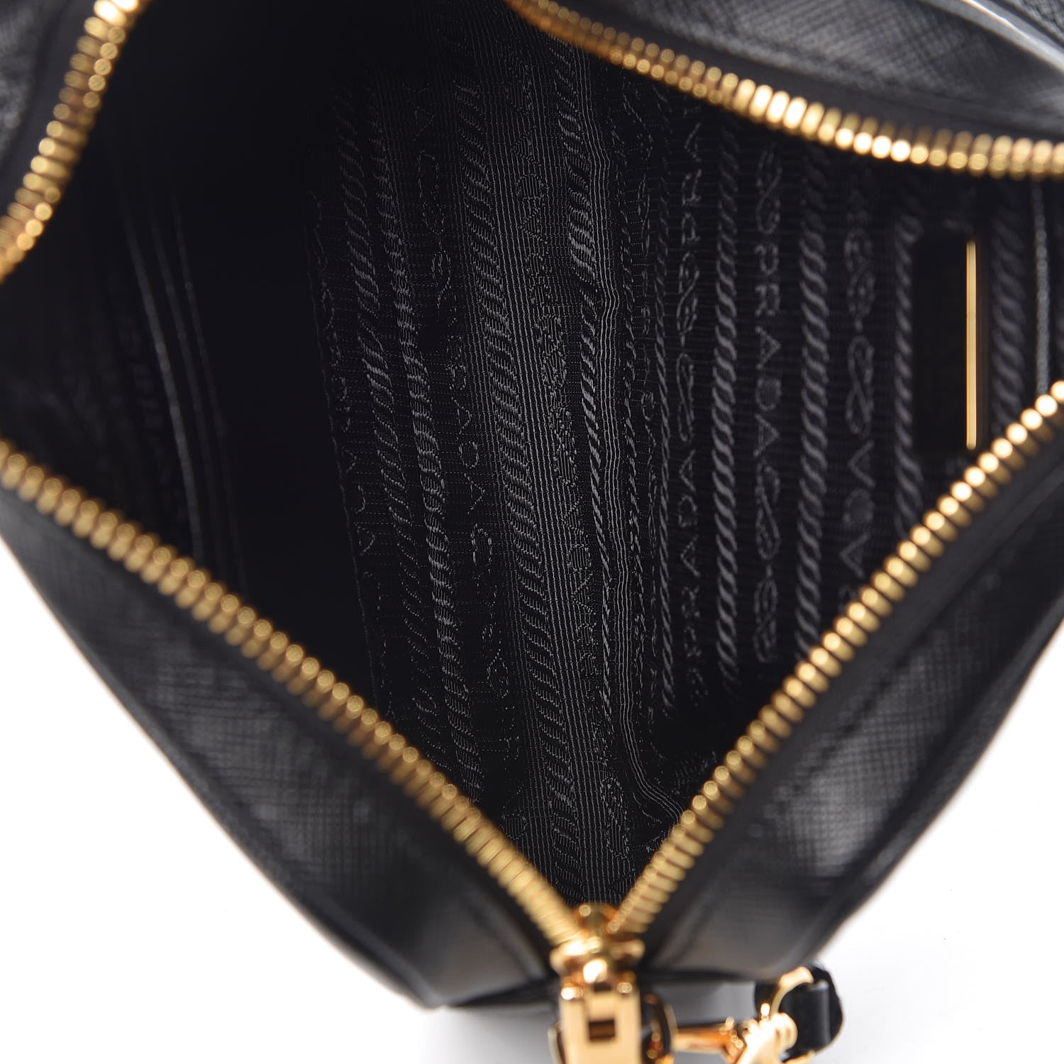 Prada Saffiano Small Camera Crossbody Bag Black 7 of 9