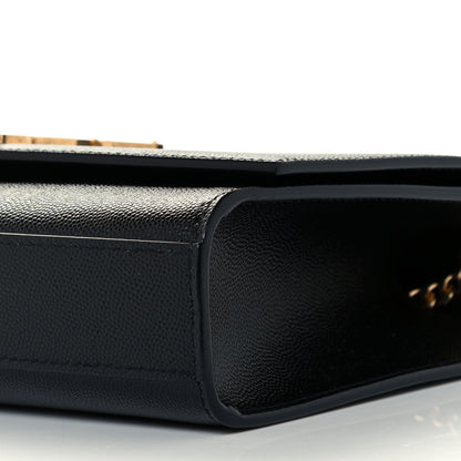 Saint Laurent Grain De Poudre Medium Classic Monogram Kate Satchel Black 11 of 11
