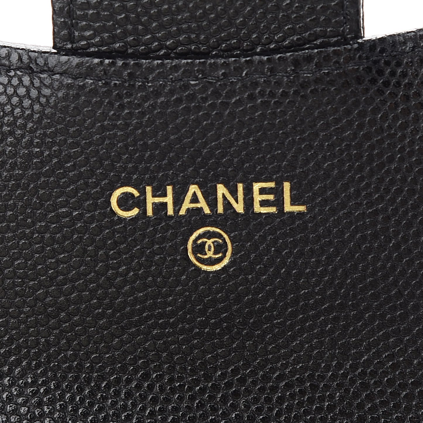 Caviar Quilted Flap Card Holder On Chain Black
