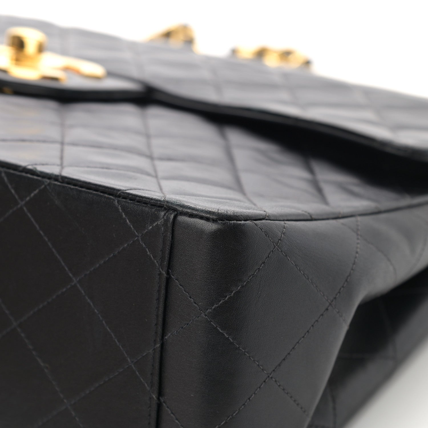 Chanel Lambskin Quilted XL Jumbo Single Flap Black 11 of 18
