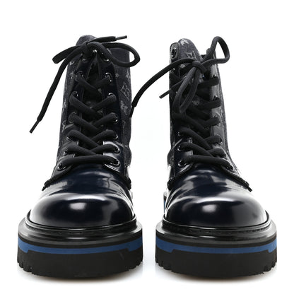 Louis Vuitton Denim Mens LV Ranger Ankle Boots 9 9 Dark Blue 3 of 9