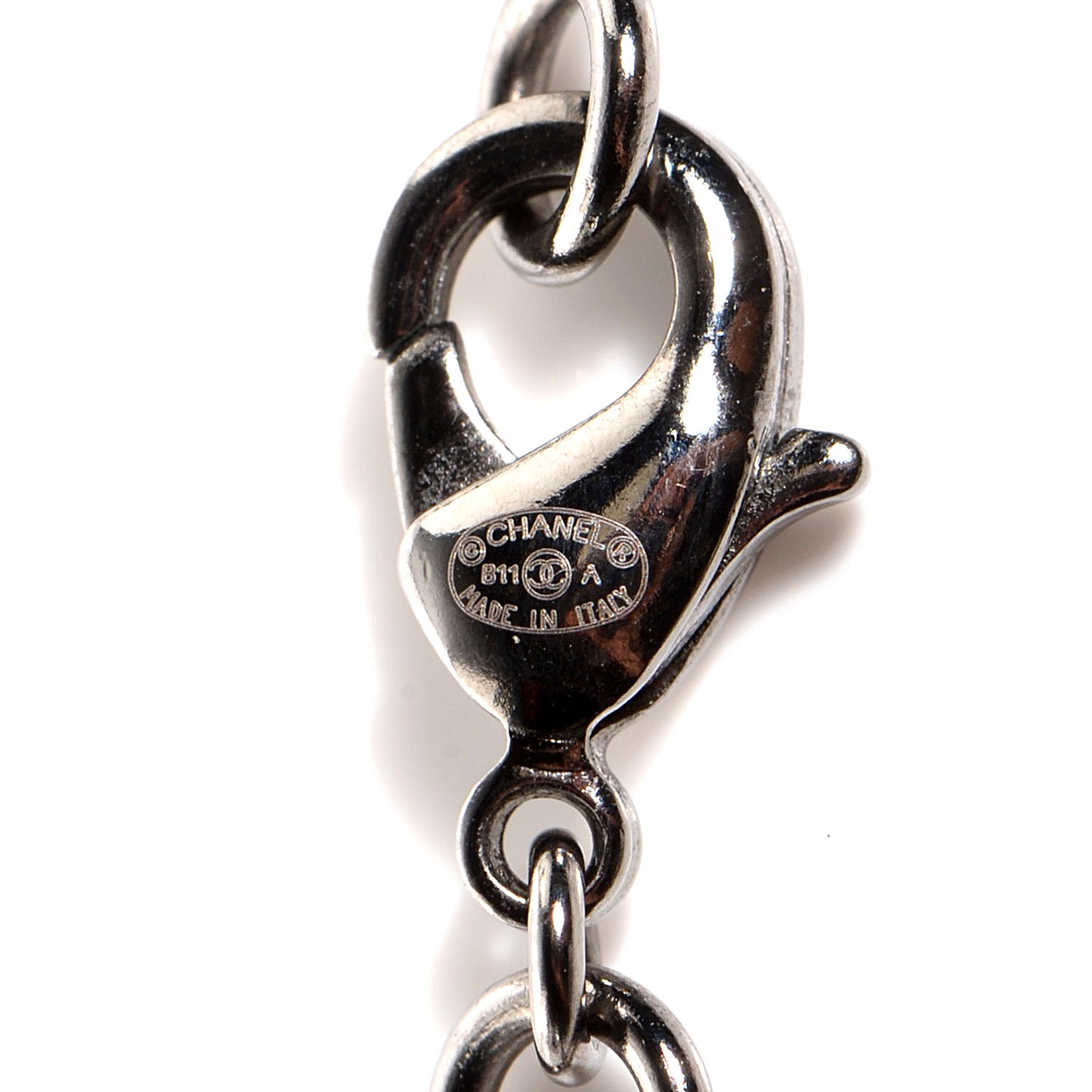 Ruthenium CC Pearl Drop Necklace