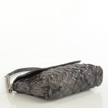 Marc Jacobs Python Embossed Stardust The Large Single Flap Grey 4 of 9