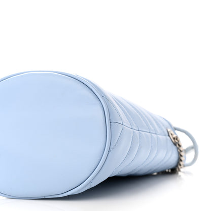 Gucci Calfskin Matelasse Mini GG Marmont 2.0 Bucket Bag Porcelain Light Blue 10 of 10