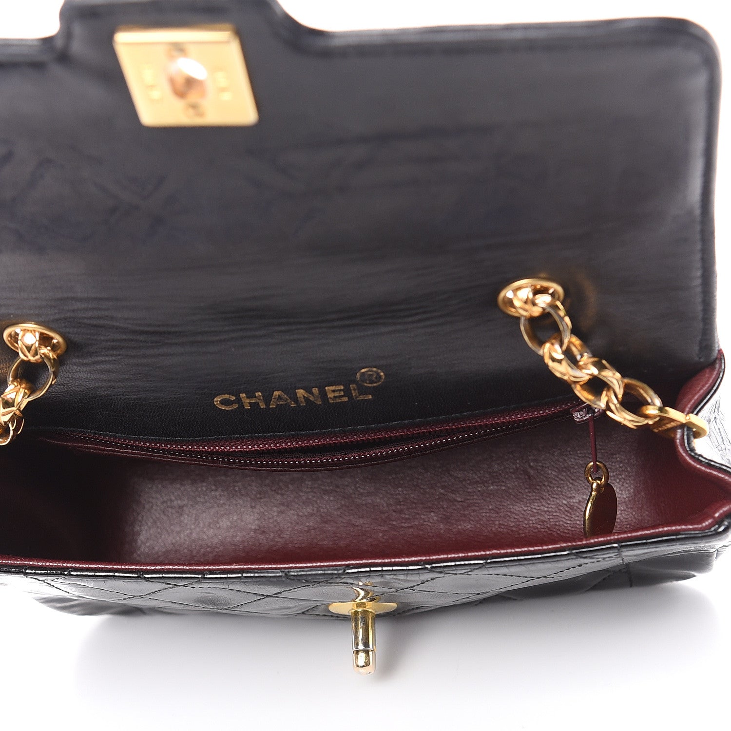 Chanel Patent Quilted Extra Mini Rectangular Flap Black 5 of 21
