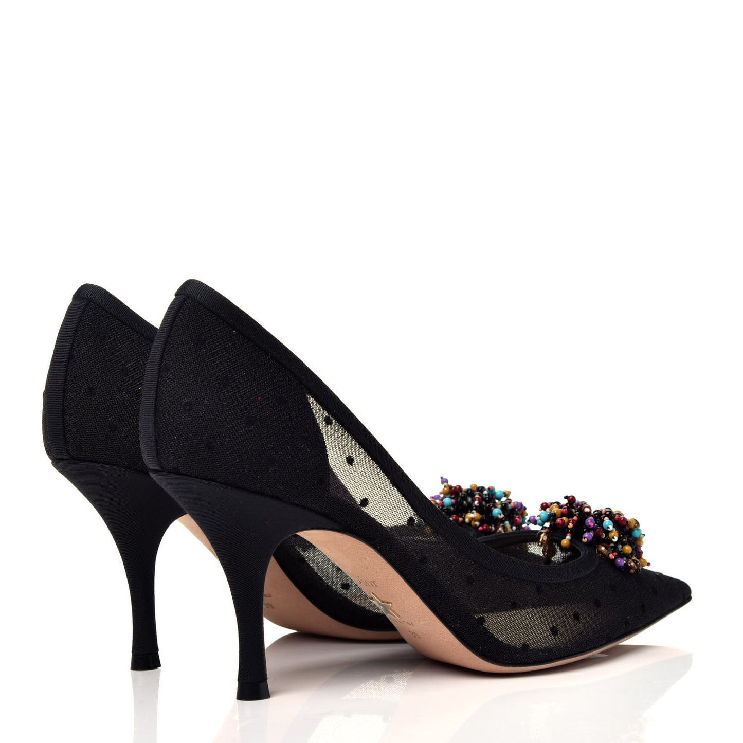 Grosgrain Plumetis Dior Blossom Pump 39 Black