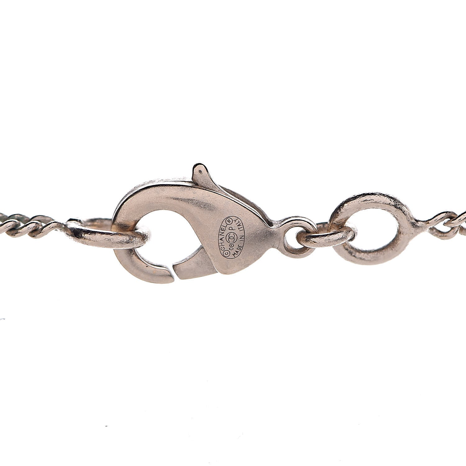 Chanel Large CC Pendant Necklace Purple Gold 5 of 6
