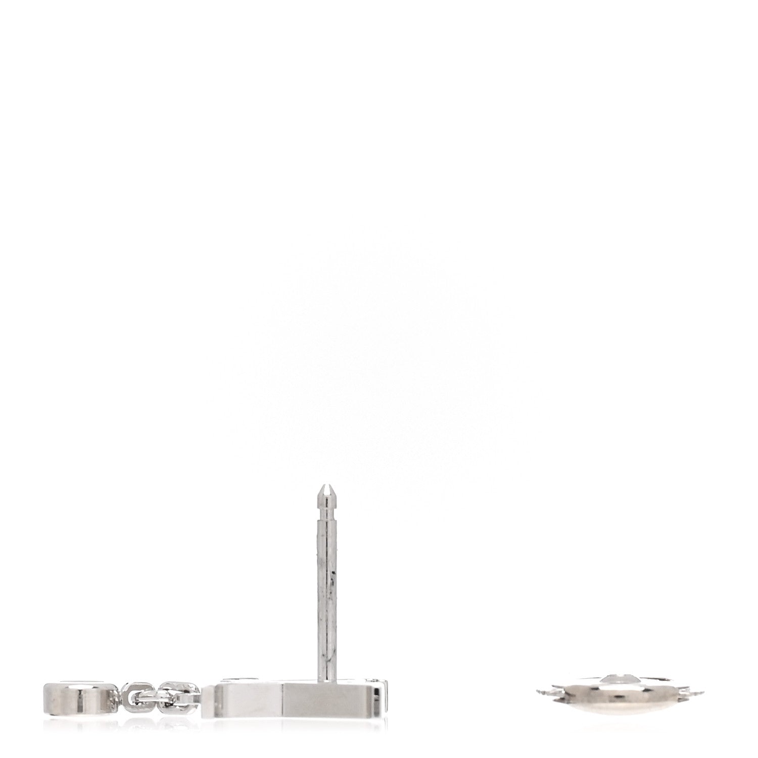 Louis Vuitton 18K White Gold Diamond Idylle Blossom LV Stud Single Earring 3 of 5