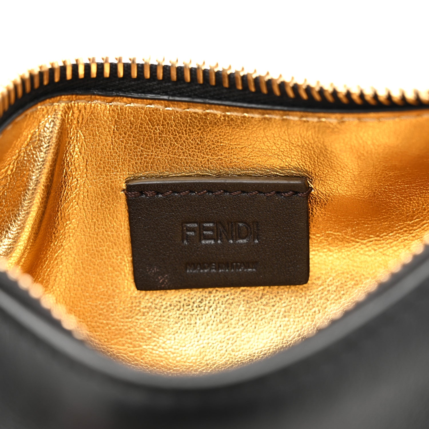 Fendi Vitello Grace Matte Nano Fendigraphy Hobo Charm Black 6 of 11