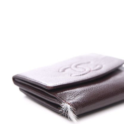 Chanel Caviar Timeless CC Compact Flap Wallet Burgundy 14 of 15