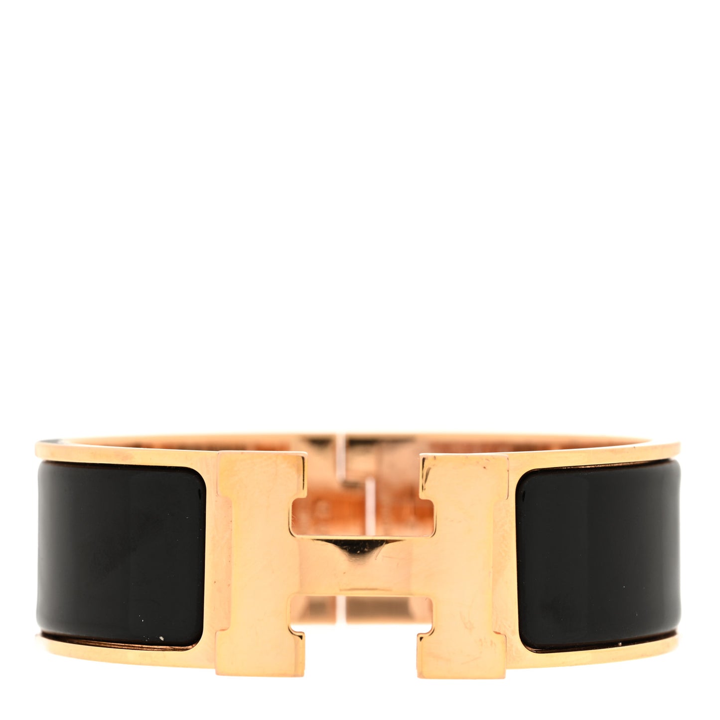 Enamel Wide Clic Clac H Bracelet PM Black