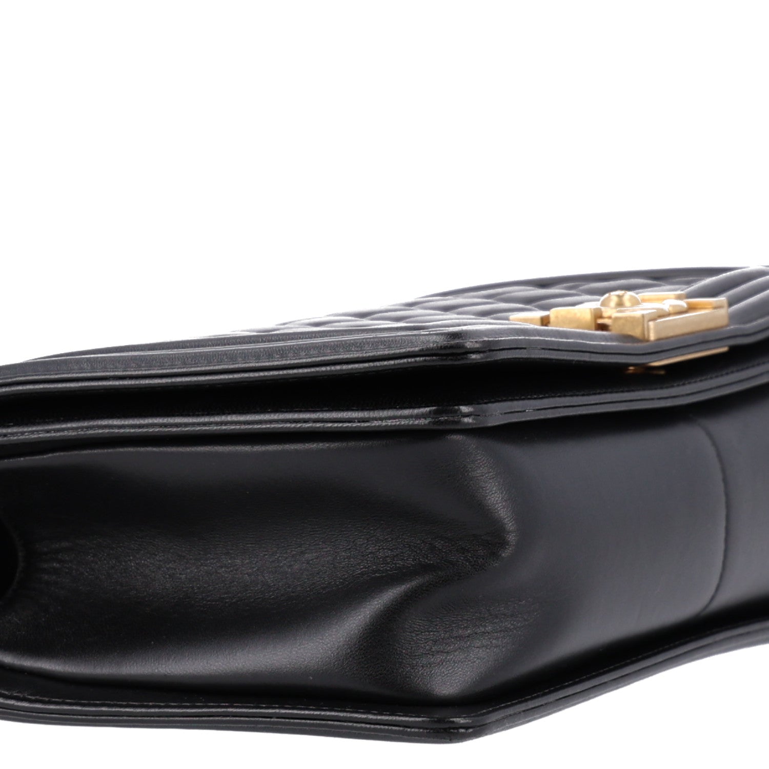 Chanel Calfskin Quilted Medium Boy Flap Black Black 9 of 10