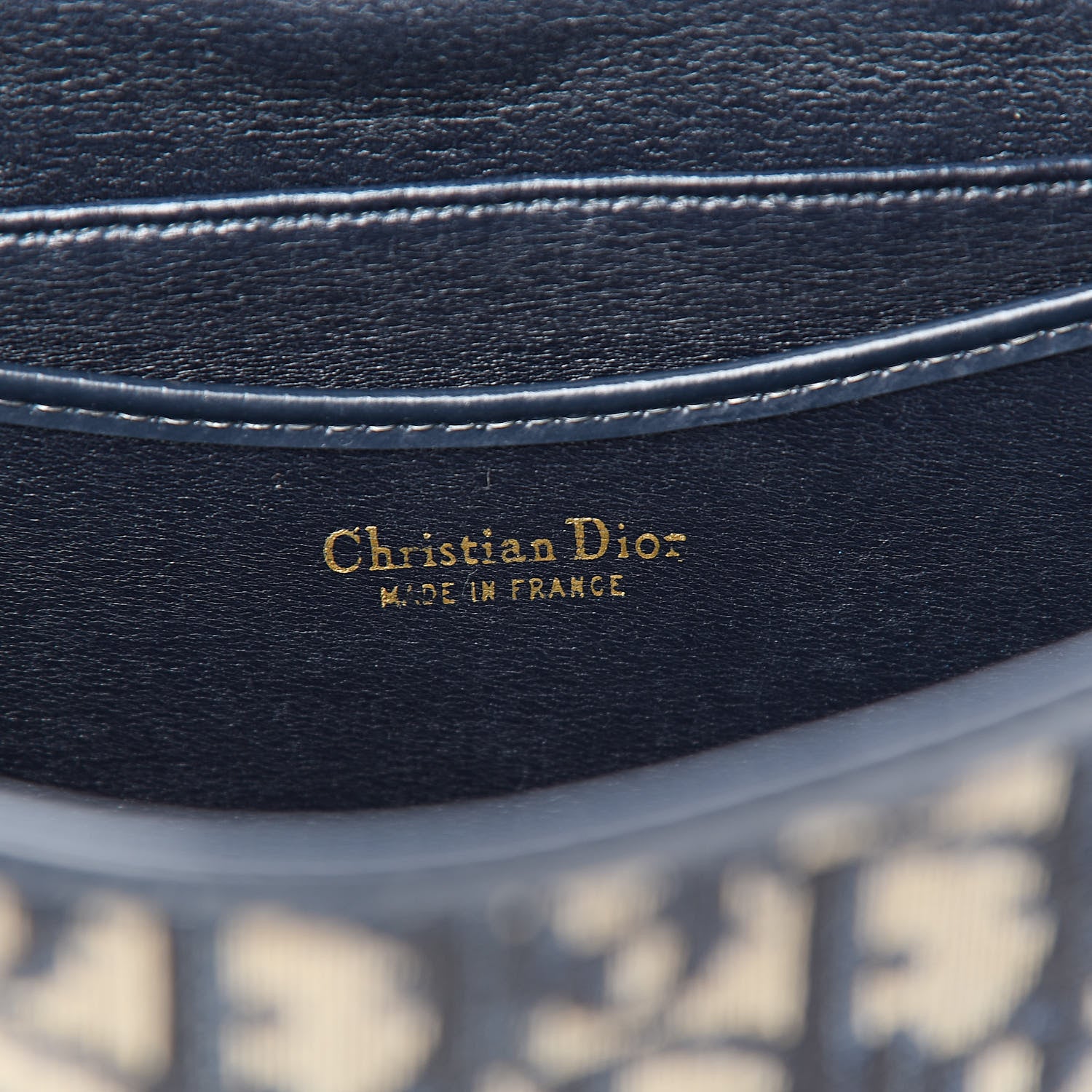 Christian Dior Monogram Flap Navy Blue 6 of 9